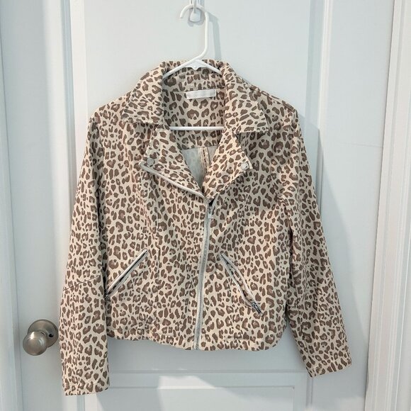 Adyson Parker Leopard Moto Zip Jacket - Picture 1 of 6